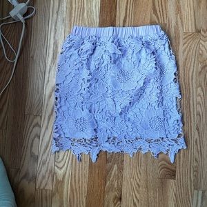 Tobi lavender floral skirt